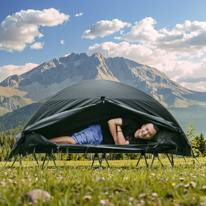 Tienda de Campaña Individual para Tres Estaciones, para Senderismo y Campamento al Aire Libre, Tejido Oxford Impermeable de 2000-3000 mm, con Mosquitera Interior, 1.6 kg - Product Image 1