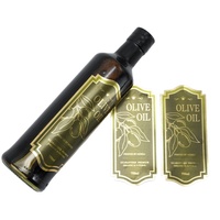 Etiqueta personalizada de alta calidad para botella de aceite de oliva, pegatina de papel con logotipo transparente para botellas de aceite de oliva