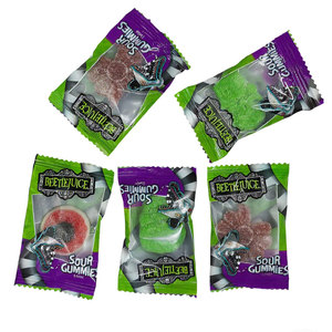 Halloween Custom <strong>Sour</strong> <strong>Gummy</strong> Candy <strong>Eyeball</strong> &amp; Skull Shape Fruity Flavored Funny Soft Candy Individually Wrapped with Bag - Product Image 4