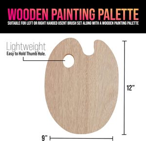 Ensemble de palettes à <span class=keywords><strong>peinture</strong></span> en bois avec 6 pinceaux - <span class=keywords><strong>Palette</strong></span> d'artiste pour la <span class=keywords><strong>peinture</strong></span> - Product Image 2