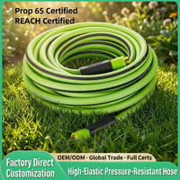 Tuyau d'arrosage hybride en polymère PVC 50 pieds, livraison directe usine, logo personnalisé OEM, renforcé, léger et flexible