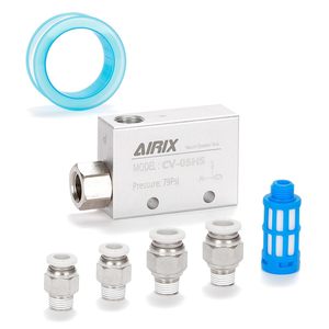 เครื่องกำเนิดสุญญากาศ Airix รุ่น Cv-05hs 79Psi แบบโลหะ พร้อมอุปกรณ์และตัวกรอง - Product Image 1