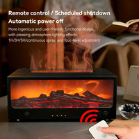 Nouveautés : Diffuseur d'arômes portable 200 ml avec lumières colorées, simulation de flamme, minuterie, pour bureau