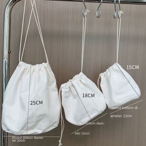 <b>Large</b> Capacity Fashionable Portable Dust <b>Drawstring</b> <b>Bag</b> Pure White Canvas DIY Simple Pocket for Storage Wholesale - Product Image 5