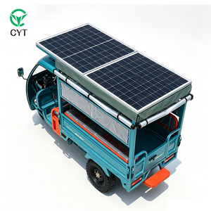 Tuk Tuk à Chargement Solaire, Tricycle Électrique à Trois Roues pour Passagers et Marchandises, Chariot à Trois Roues Alimenté par Énergie Solaire - Product Image 4