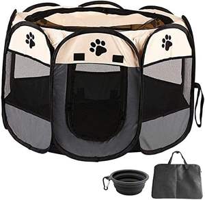 Box portatile pieghevole per animali domestici + borsa per il trasporto + ciotola da viaggio disponibile per animali domestici - Product Image 2