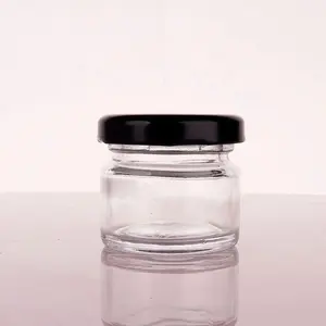 Hochwertiges rundes 25ml 45ml Glas für die Aufbewahrung von Honig marmeladen mit Deckel
