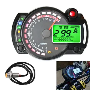 RACEPRO Odometer Tachometer W/ Speed Sensor 7 Color Display Oil Level Meter Universal Motorcycle Digital Light LCD Speedometer