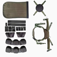 Système de suspension pour casque tactique 19 Aramid avec doublure en maille réglable pour mentonnière et accessoires de modification avec poche en maille