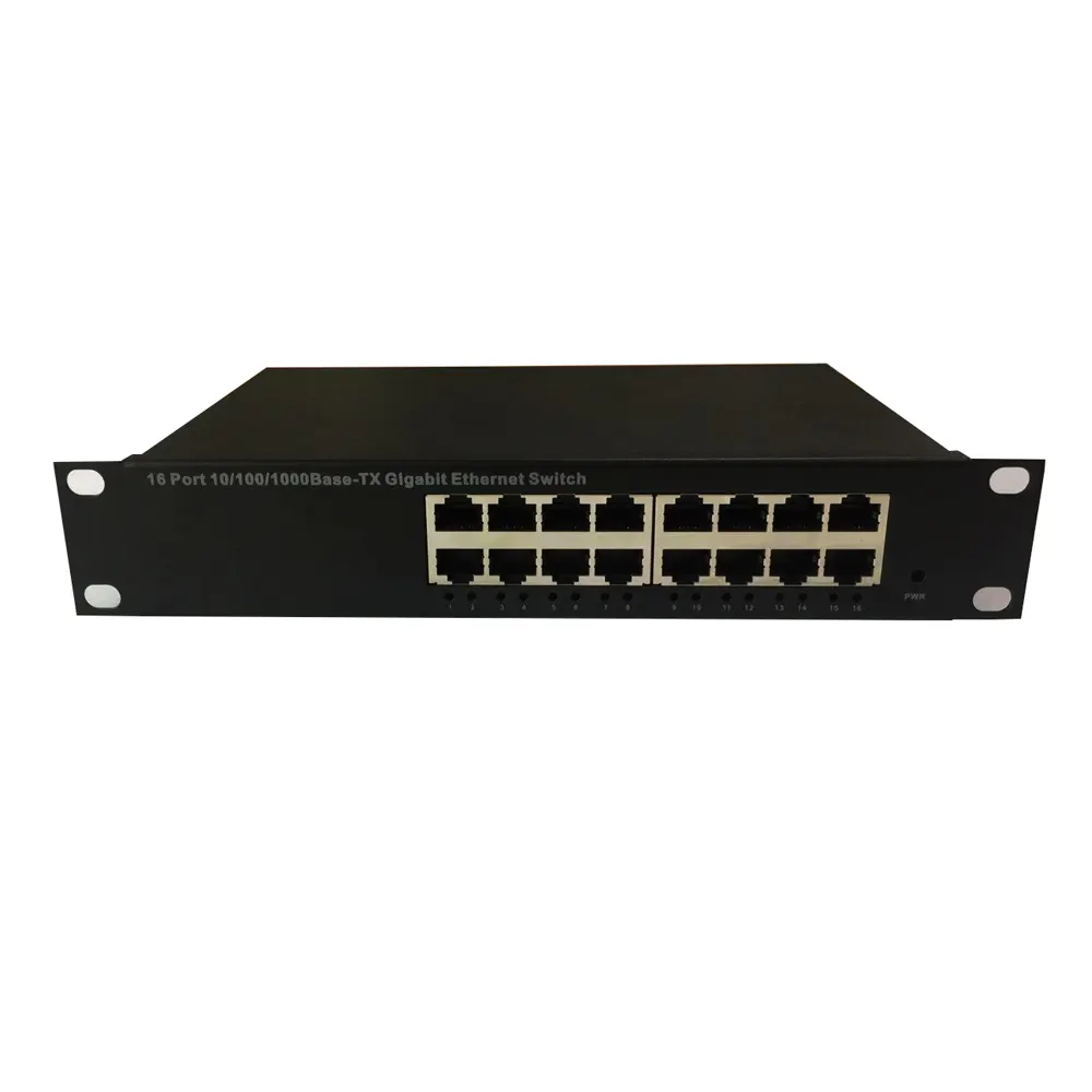 16 Port Gigabit Unmanaged Switch Voor 10 Inch Rack Kleine Thuis Lab