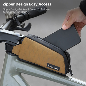 Sac de cadre compact et léger WEST BIKING 1L pour vélo, résistant à l'usure, sac de vélo portable pour tube supérieur, accessoire de cyclisme - Product Image 4