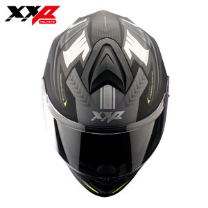 Casque de moto intégral avec grand spoiler ABS, visière double à dégagement rapide, XXP DRAKEN S Matt Motocross Racing DOT/ECE/CCC - Product Image 2