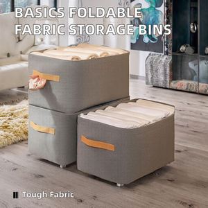 Modern Basics - Contenedores de Almacenamiento para el Hogar, Organizador de Ropa Plegable de Tela, Organizador de Cajones para Armario, para Camisas, Pantalones, Jeans y Bolsos - Product Image 2