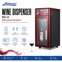 Distributeur de vin Aidewo SC-2 OEM à 2 bouteilles avec contrôle de température, refroidisseur de conservation du vin pour la maison, le bar, le restaurant, l'hôtel, cadeau