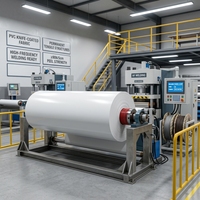 High-Frequency Welding Ready PVC Knife Coated Membrane Fabric ≥90N/5cm Peel Strength for Permanent Tensile Structures