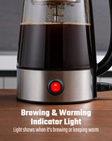 Percolateur à café de grande capacité 1,8 L, 12 tasses, accessoires de cuisine, voyage, camping, bar à café