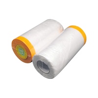 Film de protection de peinture automobile, rouleau de film de masquage auto-adhésif hdpe pré-collé pour une utilisation dans la peinture