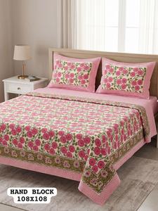 Sábana de algodón de primera calidad, tamaño Super King, hecha a mano, con 2 fundas de almohada reversibles con cremallera, disponible a precio de mayorista. - Product Image 6