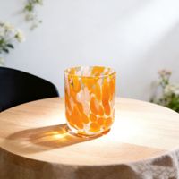 Verres classiques bleus et blancs à pois, épaissis, sans plomb, faits à la main, vente en gros, pour jus, hôtels et gîtes