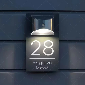 <span class=keywords><strong>Plaque</strong></span> de numéro de <span class=keywords><strong>maison</strong></span> moderne noire vérifiée RFQprint en acrylique et acier inoxydable <span class=keywords><strong>pour</strong></span> magasins, appartements, enseignes d'<span class=keywords><strong>adresse</strong></span>, longue - Product Image 4