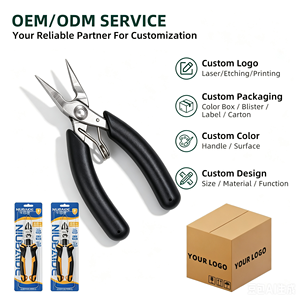 Alicate de Bico Curvo <span class=keywords><strong>Mini</strong></span> de 4 Polegadas em Aço Inoxidável com Mola, Ferramenta Manual Pequena de Precisão para Joias, Fornecimento Direto de Fábrica ODM OEM - Product Image 5