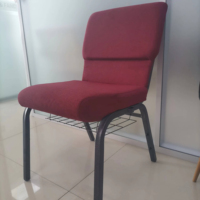 Sillas de Metal modernas para iglesia, sillas de estilo pastoral, de Metal, color rojo, para Iglesia nigeriana y Kenia, venta al por mayor