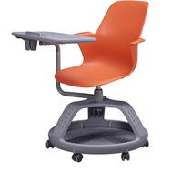 ZOIFUN – mobilier scolaire en plastique, chaise ergonomique de formation à l'écriture de réunion et d'université pour étudiants avec bloc-notes