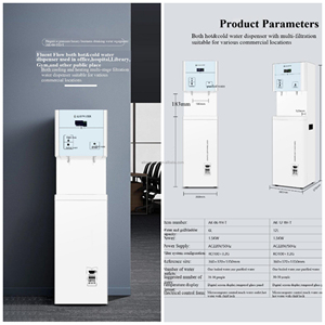 <span class=keywords><strong>Dispenser</strong></span> d'Acqua Elettrico a Doppio Rubinetto con Alloggiamento in Acciaio Inox, Efficiente Energeticamente per Riscaldamento e Raffreddamento, per Uso Esterno, Ufficio e Domestico - Product Image 4