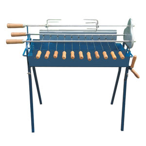 Barbecue à charbon de bois portable grec chypriote Foukou, avec levier de réglage de hauteur, pour souvlaki traditionnel chypriote - Product Image 5