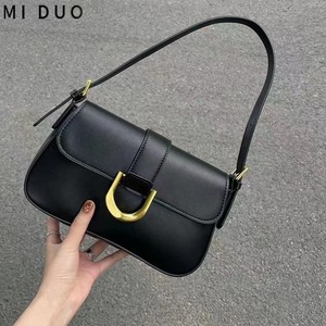 Nouveau sac bandoulière décontracté pour femme en polyester doublé avec fermeture éclair, petit sacoche élégante à porter à l'épaule ou sous le bras - Product Image 2