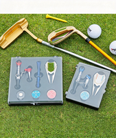 Coffret Cadeau de Golf avec Outil de Réparation de Divots, Marqueur de Balle, Tees de Golf et Serviettes de Sport – Kit d'Accessoires de Golf Doux et Portable pour Golfeurs
