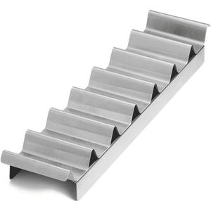 Plateau de préparation pour hot-dogs et tacos, 7 compartiments, en acier inoxydable - Support à tacos, plateau pour hot-dogs <span class=keywords><strong>au</strong></span> maïs, plateau pour saucisses de petit-déjeuner - Product Image 1