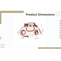 Sac à dos de transport pour animaux de compagnie à quatre pattes marron avec laisse, sangle d'épaule réglable, respirant, sac de voyage mains libres pour petits chiens et chats
