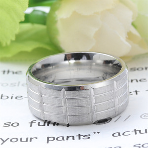 Titanium Steel Geometric <b>Ring</b> <b>Silver</b> Unisex Fashion Jewelry Gift - Product Image 4