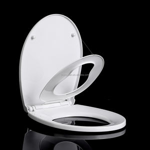 Cubierta de asiento de inodoro <span class=keywords><strong>familiar</strong></span> material plástico un botón superior fijación forma redonda 3 piezas <span class=keywords><strong>tapa</strong></span> de <span class=keywords><strong>WC</strong></span> - Product Image 1