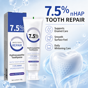 Whitening <strong>Toothpaste</strong> OEM ODM 120g 7.5% NHAP Hydroxyapatite <strong>Toothpaste</strong> for Enamel Repair Stain Removal Mint Breath Oral Care Gel - Product Image 3