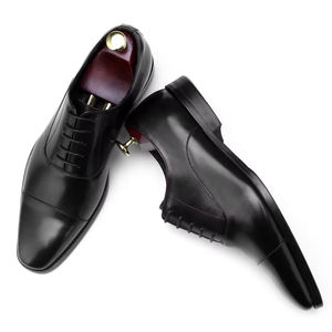 Chaussures Oxford pour hommes britanniques, en cuir véritable imperméable, faites à la main, pour mariage, formelles, décontractées, antidérapantes, avec boucles et sangles - Product Image 3