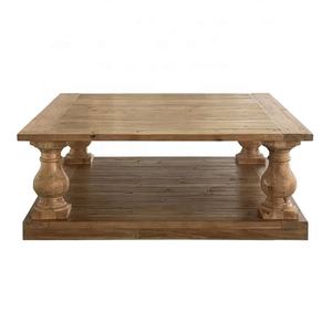 <span class=keywords><strong>Table</strong></span> <span class=keywords><strong>basse</strong></span> carrée <span class=keywords><strong>en</strong></span> bois massif <span class=keywords><strong>recyclé</strong></span> antique française HL290-120 Hoolnn pour le salon - Product Image 2