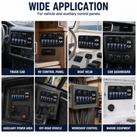 Wasserdichte Dual-USB-Buchse 6-Gang-Marine-Wippschalter Digitale Spannungs anzeige 50A-Batterieanschlüsse für Boots autos
