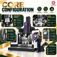 Tour CNC vertical sur mesure OEM avec panneau de commande CNC, éclairage empilé et broche servo
