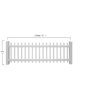 Pvc Picket Fence Customized Size And Style White PVC Garden Picket Fence