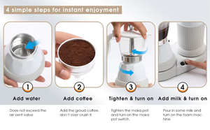 Thiết kế mới đầy màu sắc cà phê espresso <span class=keywords><strong>maker</strong></span> & sữa bọt đặt máy pha cà phê sữa điện Frother - Product Image 6