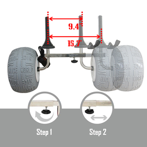 Chariot de plage pliable universel, remorque de canoë <span class=keywords><strong>kayak</strong></span> avec roue de ballon, chariot de <span class=keywords><strong>kayak</strong></span> d'une capacité de 1 personne - Product Image 6
