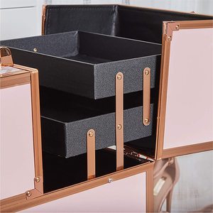 Belleza de maquillaje de aluminio caso Trolley bolsa de cosméticos de organizador caso <span class=keywords><strong>maleta</strong></span> de equipaje <span class=keywords><strong>para</strong></span> peluquería uñas artista - Product Image 6