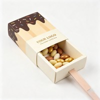 Boîte d'emballage personnalisée en forme de crème glacée pour biscuits au chocolat, bonbons, desserts, biodégradable, qualité alimentaire, vente en gros