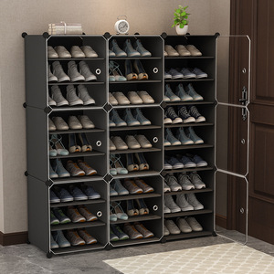 Simple Shoe Rack Multi Layer Dustproof Storage Standing Type Entryway Bedroom Indoor <b>Plastic</b> Shoes Organizer - Product Image 3