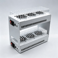 Stasiun Kontrol Cluster Phone Farm 40 Port Dual Layer Tipe C USB Hub dengan Kipas Pendingin Pengisian Daya & Sinkronisasi Data Industri