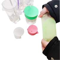 Couvre-gobelets en silicone réutilisables et extensibles, lumineux, anti-drogues, pour la protection des fêtes et des clubs, sécurité personnelle