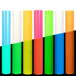 25cm 50cm 12 "x 10" phun phát sáng trong bóng tối Vinyl truyền nhiệt <span class=keywords><strong>3D</strong></span> HTV phát sáng trong bóng tối sắt trên Vinyl cho áo phông - Product Image 1