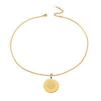 Collier Pendentif Ayatul Kursi en Acier Inoxydable avec Calligraphie Arabe Musulmane Allah, Bijou de Mode, Vente en Gros pour l'Aïd